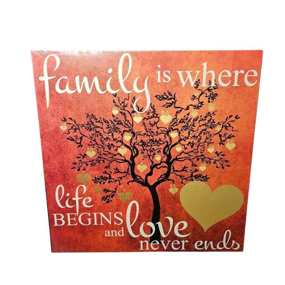NWT Family Tree Wall Art - Orange and Gold